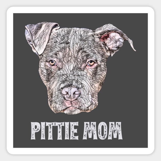 Pit Bull Terrier Mom - Pit Bull Mom Design Magnet by DoggyStyles